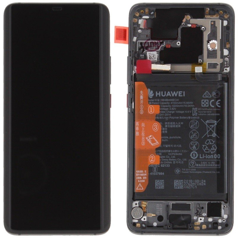Huawei Mate 20 Pro (LYA-L29) Écran LCD + Tactile Avec Cadre Incl. Batterie Et Pièces 02352FRL Noir