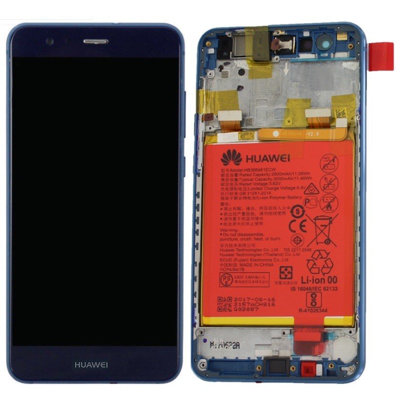 Écran LCD Tactile Avec Cadre Huawei P10 Lite - Incl. Batterie 02351FSL Bleu