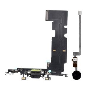 Connecteur de charge iPhone 8 Plus   avec bouton d'accueil fonction retour Noir