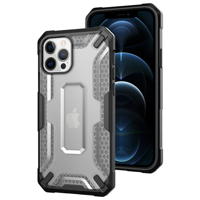 Livon Survival Shield Case for iPhone 12 Pro Max - Clear Noir 2 Livon Survival Shield Case for iPhone 12 Pro Max - Clear Noir