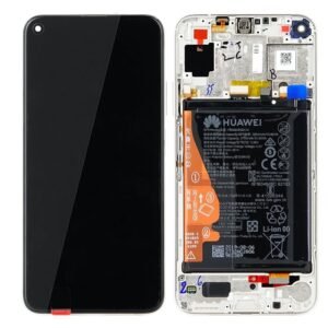 Huawei Nova 5T (YAL-L21) Écran LCD + Tactile + Cadre - 02352TPC - Blanc