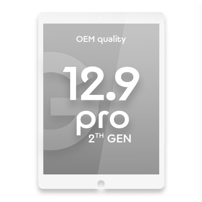 Écran LCD et Vitre Tactile iPad Pro (12.9) (2nd Gen) incl. PCB Board Flex Soldered OEM Qualité Blanc 2 Écran LCD et Vitre Tactile iPad Pro (12.9) (2nd Gen) incl. PCB Board Flex Soldered OEM Qualité Blanc