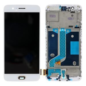 OnePlus 5 (A5005) Écran LCD + Tactile Avec Cadre avec Home Bouton - Blanc/Gold