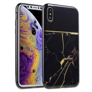Apple iPhone X  Sulada Marble Coque TPU  Noir