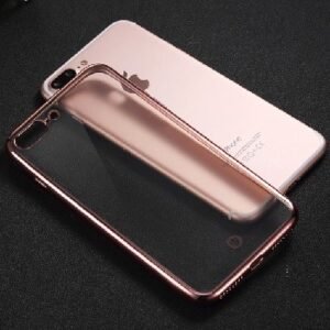 Fshang iPhone 7/iPhone 8/iPhone SE (2020) Coque TPU - Soft Plating - Rose Gold