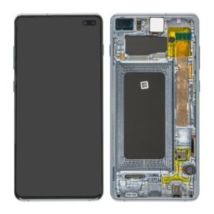 Écran LCD + Tactile Avec Cadre Samsung G975F Galaxy S10 Plus Écran GH82-18849C/GH82-18834C Bleu