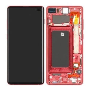 Écran LCD Tactile avec Cadre Samsung G975F Galaxy S10 Plus Écran GH82-18849H/GH82-18834H Rouge