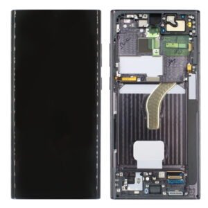 Écran LCD + Tactile Avec Cadre Samsung Galaxy S22 Ultra SM-S908B - GH82-27488A/GH82-27489A - Noir