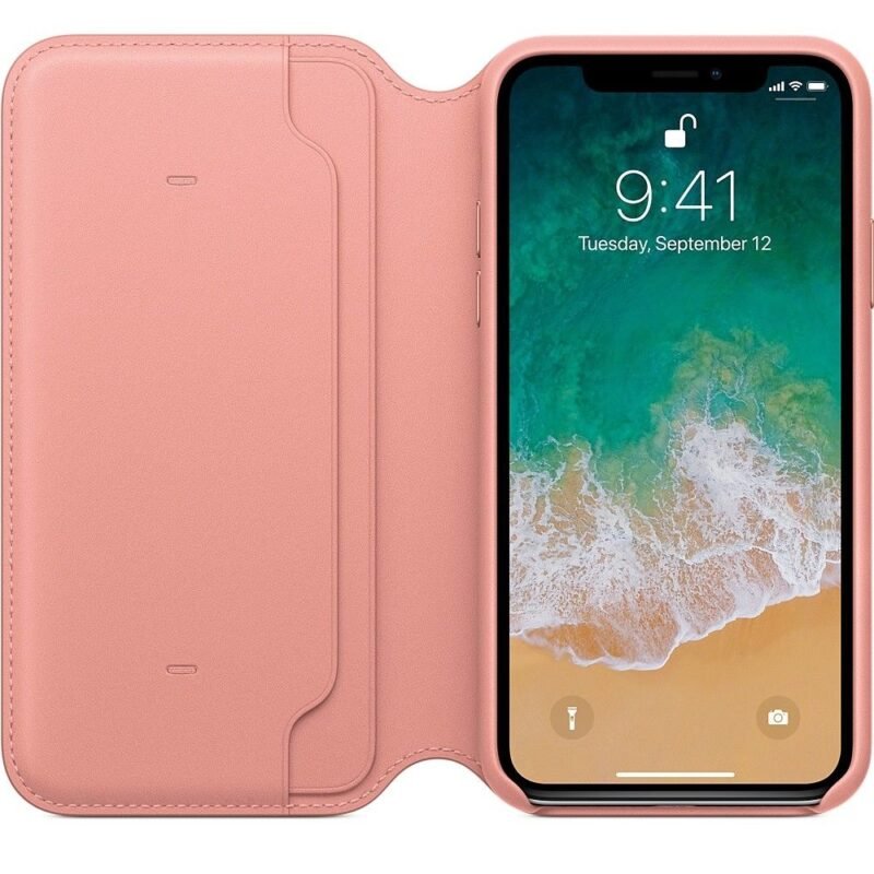 Etui Apple iPhone 7 Plus Cuir Folio - Rose 2 Etui Apple iPhone 7 Plus Cuir Folio - Rose