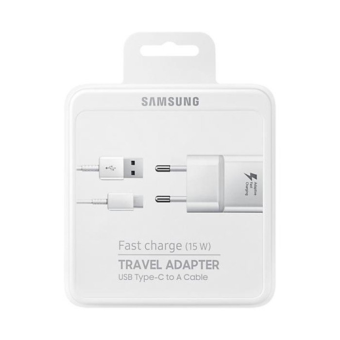 Samsung Adaptive Fast Travel Charger + USB Type-C Cable - EP-TA12EWEUGWW - Blanc 2 Samsung Adaptive Fast Travel Charger + USB Type-C Cable - EP-TA12EWEUGWW - Blanc