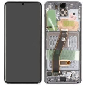Écran LCD + Tactile Avec Cadre Samsung G980F Galaxy S20/G981F Galaxy S20 5G Écran GH82-22123A/GH82-22131A Cosmic Gris