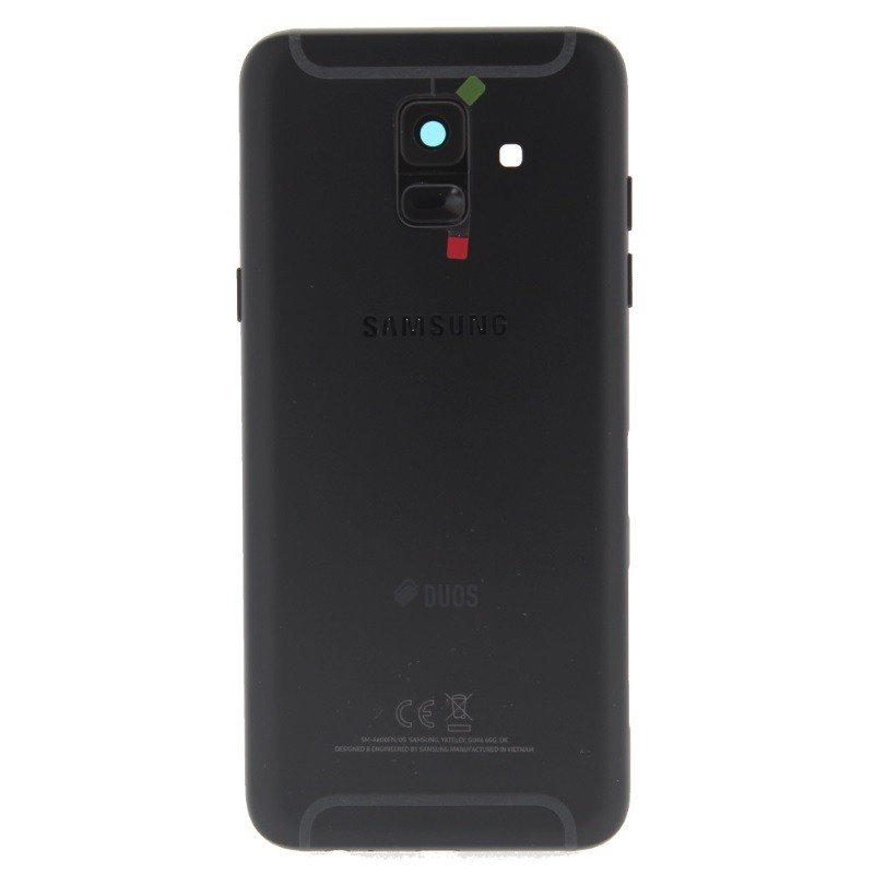Cache arrière Samsung Galaxy A6 (2018) SM-A600F Noir avec pièces DUOS GH82-16423A