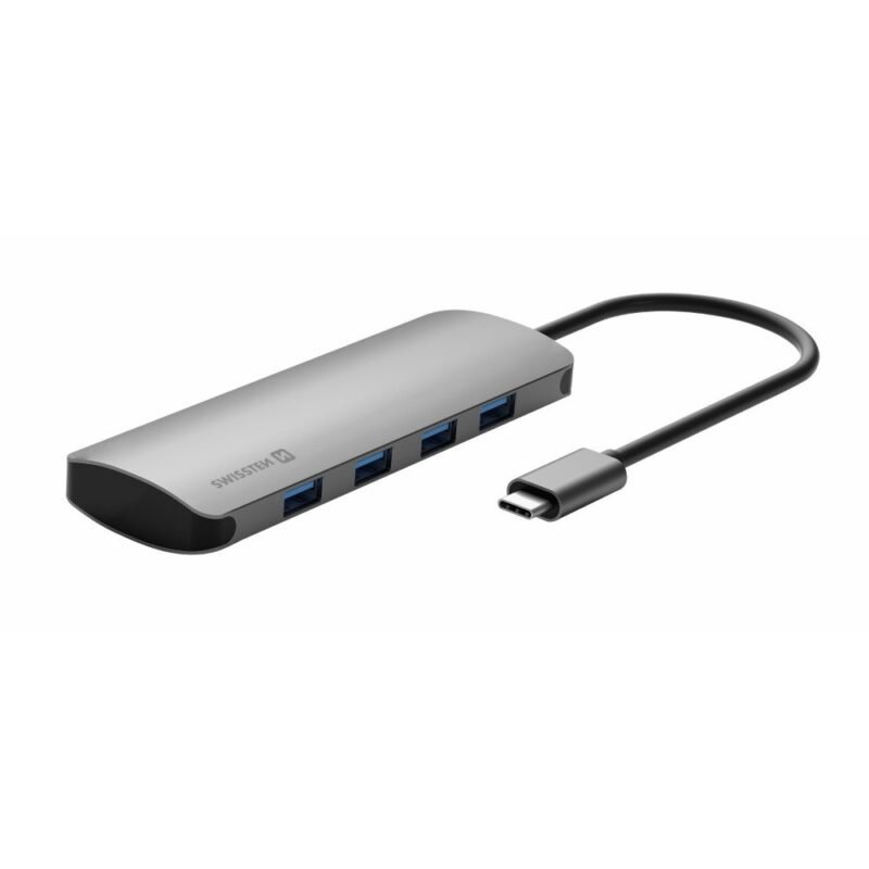 Swissten USB-C Hub 4 in 1 - 44040101 - (4x USB 3.0) - Aluminium