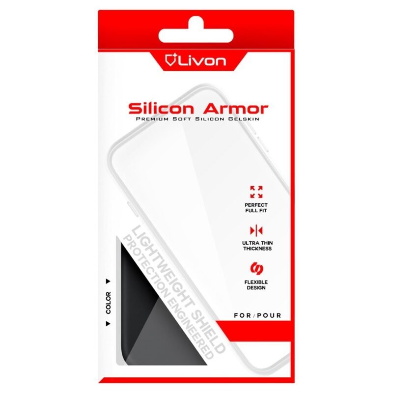 Coque Livon Apple iPhone 12 / iPhone 12 pro Silicon Armor - Noir