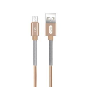 XO Spring Durable Braided Micro to Charge & Sync USB Cable - 100CM NB27 - Gold