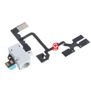 Apple iPhone 4G Nappe Prise Casque  avec Bouton Volume  Nappe Blanc