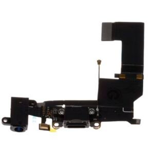 Connecteur de charge iPhone SE   avec Prise Casque Flexible et Microphone Module Noir