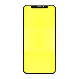 Apple iPhone XS Glass  avec Cadre avant + Bande Adhésive + OCA - OEM Noir