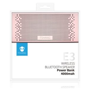 Fshang Bluetooth Speaker + Powerbank 4000mAh - E3 - Rose Gold