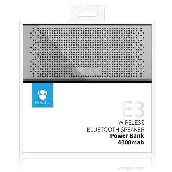 Fshang Bluetooth Speaker + Powerbank 4000mAh - E3 - Gris Sideral 2 Fshang Bluetooth Speaker + Powerbank 4000mAh - E3 - Gris Sideral