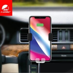 i-Smile Wireless Car Charger & Holder - 1.8A - Noir