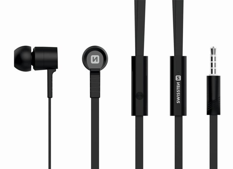 Swissten YS-D2 Earphones - 51106000 - 3.5mm Jack - Noir 2 Swissten YS-D2 Earphones - 51106000 - 3.5mm Jack - Noir