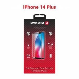 Swissten iPhone 14 Plus Film Verre Trempé - 54501824 - Full Glue - Noir