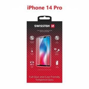 Swissten iPhone 14 Pro Max Film Verre Trempé - 54501826 - Full Glue - Noir