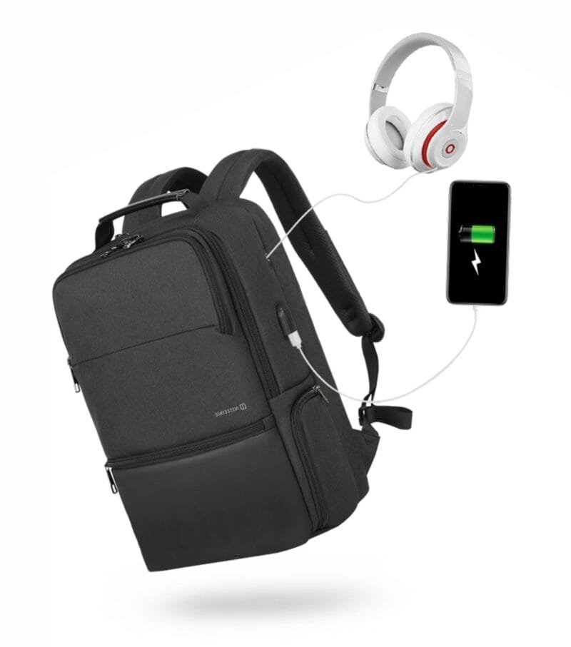 Swissten Smart Laptop Bag - 55010100 - For laptop up to 15.6'' - Noir 2 Swissten Smart Laptop Bag - 55010100 - For laptop up to 15.6'' - Noir