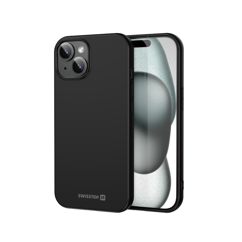 Coque Swissten Joy Case iPhone 15 - 34500310 - Noir 2 Coque Swissten Joy Case iPhone 15 - 34500310 - Noir
