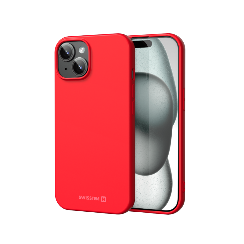 Coque Swissten Joy Case iPhone 15 - 34500311 - Rouge