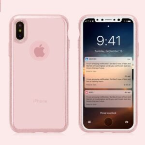 Fshang iPhone X/iPhone XS Coque TPU - Phantom Series - Rose