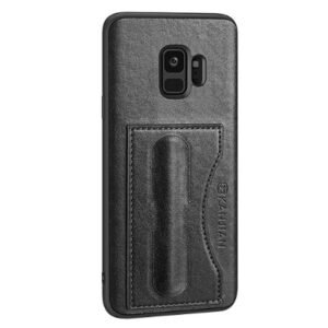 Kanjian Samsung G965F Galaxy S9 Plus - Business Card Cache arrière Slot Leather - Noir