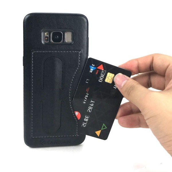 Kanjian Samsung G950F Galaxy S8 Business Card Slot Cache arrière Leather - Noir 2 Kanjian Samsung G950F Galaxy S8 Business Card Slot Cache arrière Leather - Noir