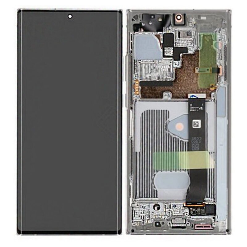 Écran LCD + Tactile Avec Cadre Samsung Galaxy Note 20 Ultra SM-N985F/Galaxy Note 20 Ultra 5G SM-N986F - GH82-31458C/GH82-31461C/GH82-31453C/GH82-31459C - (No Camera) - Blanc
