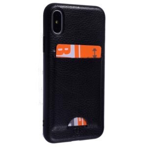 Kanjian Samsung Galaxy S8 Plus Card Slot Cache arrière Leather - Noir