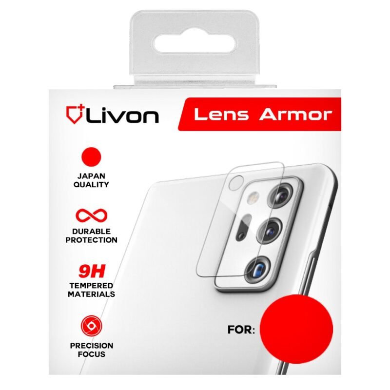 Livon Apple iPhone 12 Pro Film Verre Trempé - Lens Armor - Noir Rim