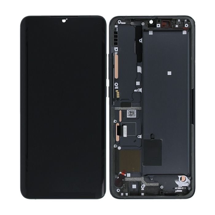 Écran LCD Tactile + Cadre Xiaomi Mi Note 10 (M1910F4G)/Mi Note 10 Pro (M1910F4S)/Mi Note 10 Lite (M2002F4LG) - ( Original Service Pack) 56000300F400 - Noir