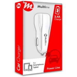 Multiline Chargeur de voiture avec câble micro USB double port USB