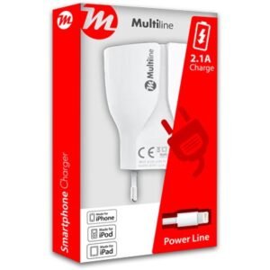 Multiline Chargeur domestique avec câble USB Lightning Double port USB