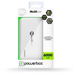 Multiline Powerbox Line - Powerbank 6000 mAh - Wit