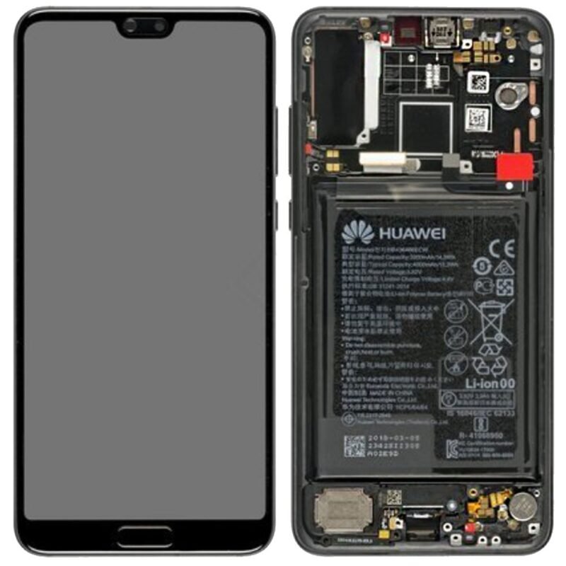 Écran LCD + Tactile Avec Cadre Huawei P20 Pro (CLT-L29C) - 02351WQK/02351WQE - Noir