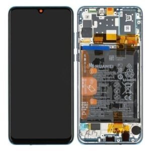 Écran LCD + Tactile Avec Cadre Huawei P30 Lite New Edition (MAR-L21BX) - 02353FQE/02353DQS - Bleu