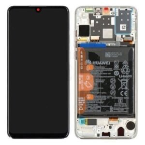 Écran LCD + Tactile Avec Cadre Huawei P30 Lite New Edition (MAR-L21BX) - 02353FQB - Blanc