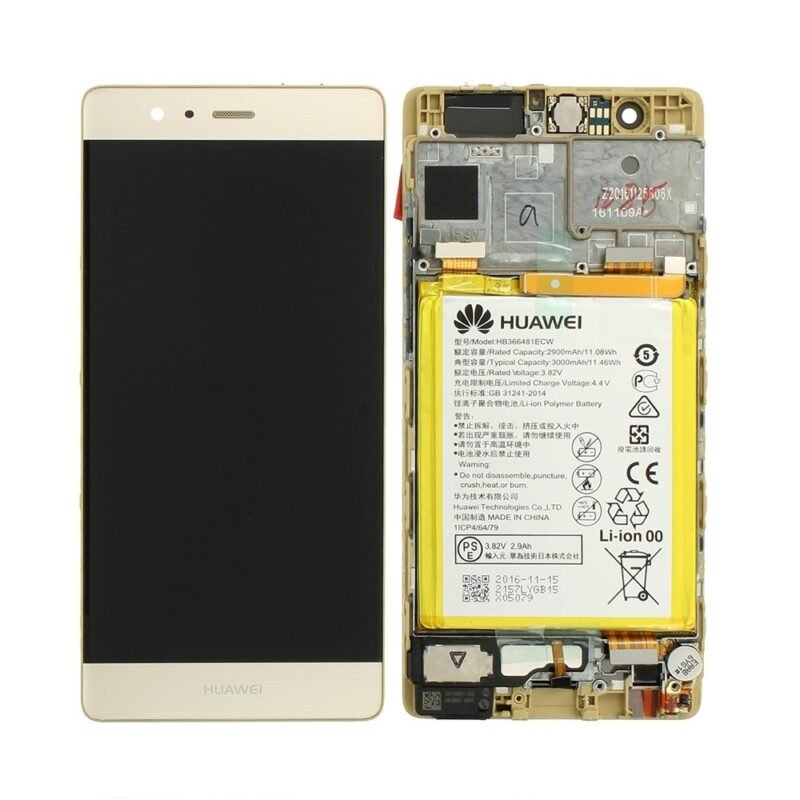 Écran LCD Tactile Avec Cadre Huawei P9 - Incl. Batterie Et Pièces 02350SHB Gold 2 Écran LCD Tactile Avec Cadre Huawei P9 - Incl. Batterie Et Pièces 02350SHB Gold