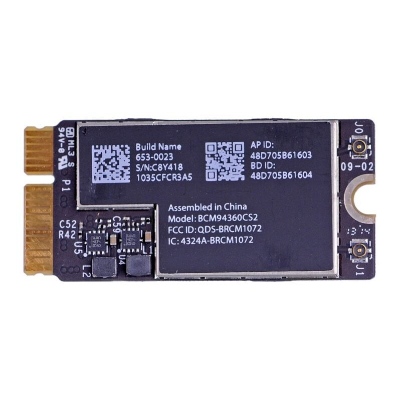 Apple MacBook Air 13 Inch - A1369/MacBook Air 13 Inch - A1466/MacBook Air 11 Inch - A1370/MacBook Air 11 Inch - A1465 Airport Card #BCM94360CS2 (2013 - 2015) 2 Apple MacBook Air 13 Inch - A1369/MacBook Air 13 Inch - A1466/MacBook Air 11 Inch - A1370/MacBook Air 11 Inch - A1465 Airport Card #BCM94360CS2 (2013 - 2015)