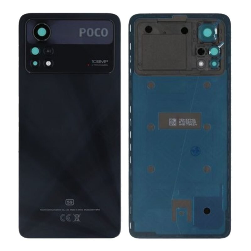 Cache arrière Xiaomi Poco X4 Pro (2201116PG) - Noir