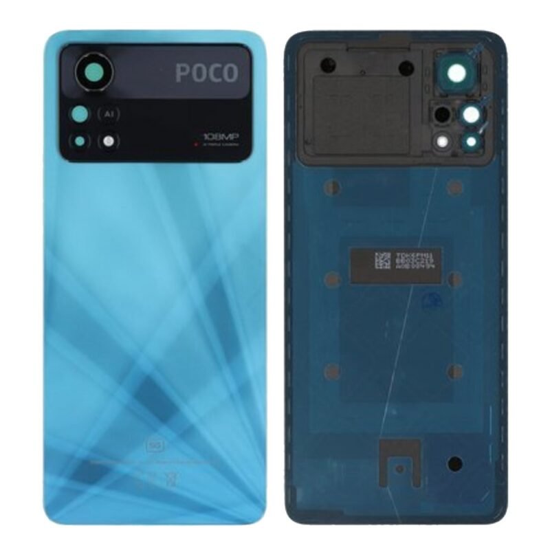 Cache arrière Xiaomi Poco X4 Pro (2201116PG) - Bleu 2 Cache arrière Xiaomi Poco X4 Pro (2201116PG) - Bleu