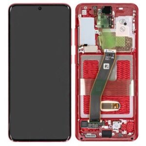 Écran LCD + Tactile Avec Cadre Samsung G980F Galaxy S20/G981F Galaxy S20 5G Écran GH82-22123E Rouge