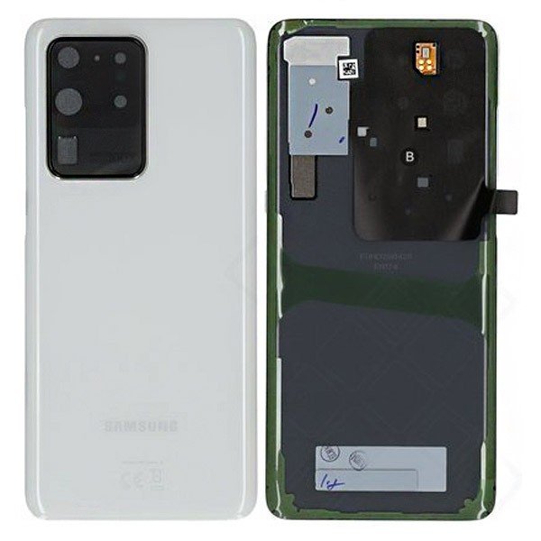 Cache arrière Samsung Galaxy S20 Ultra 5G G988F GH82-22217C Blanc 2 Cache arrière Samsung Galaxy S20 Ultra 5G G988F GH82-22217C Blanc